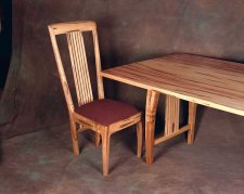 Divine Curly Wormy Maple Dining Table